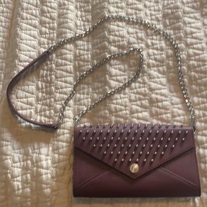 Maroon studded crossbody